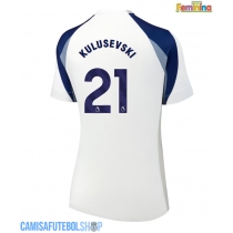 Camisa de time de futebol Tottenham Hotspur Dejan Kulusevski #21 Replicas 1º Equipamento Feminina 2025-26 Manga Curta